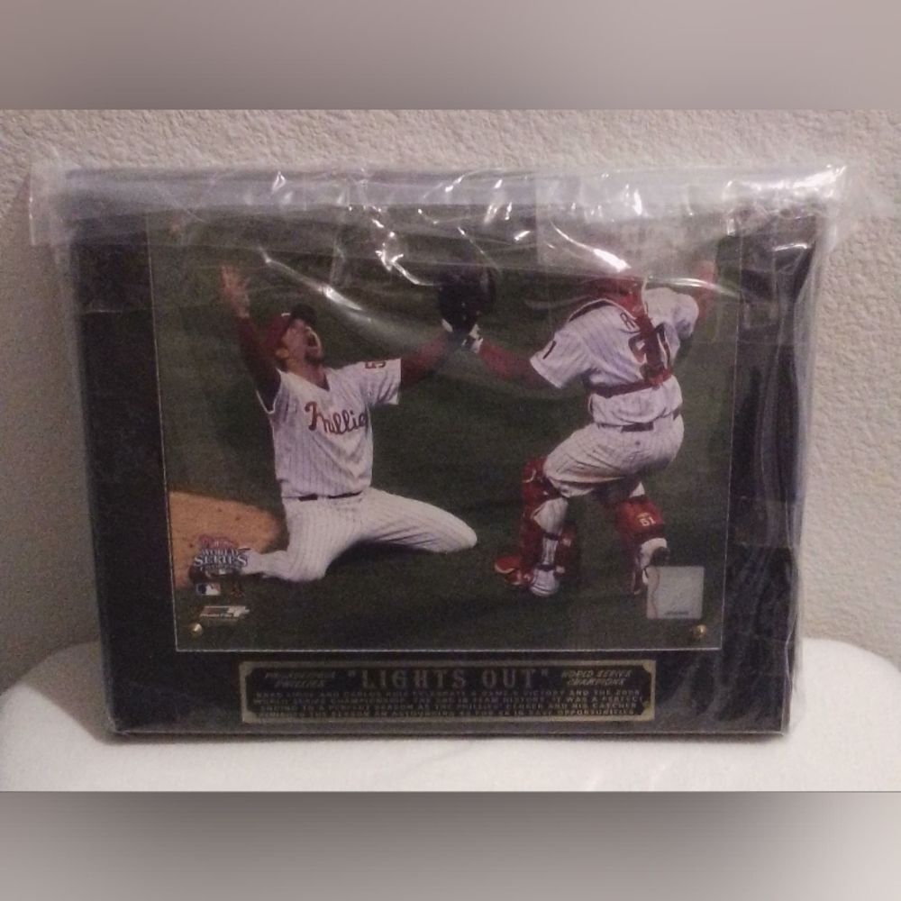 Philadelphia Phillies ‘Lights Out’ World Series Plaque - 2008